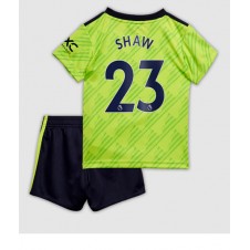 Manchester United Luke Shaw #23 Tredjedraktsett Barn 2022-23 Kortermet (+ korte bukser)